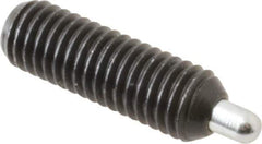 Gibraltar - M8 x 1.25, 25mm Thread Length, 5mm Plunger Projection, Steel Threaded Spring Plunger - 3.43mm Max Plunger Diam, 25mm Plunger Length, 1.5 Lb Init End Force, 4.48 Lb Final End Force, 4mm Hex - Eagle Tool & Supply