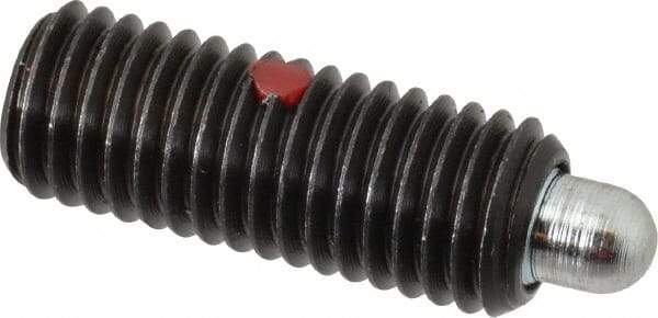 Gibraltar - M12 x 1.75, 32mm Thread Length, 6mm Plunger Projection, Steel Threaded Spring Plunger - 6.3mm Max Plunger Diam, 32mm Plunger Length, 2.7 Lb Init End Force, 9.24 Lb Final End Force, 6mm Hex - Eagle Tool & Supply