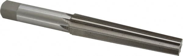 Interstate - 0.5696" Small End, 0.7444" Large End, 5/8" Straight Shank, 3-1/2" Flute, 2MT Morse Taper Reamer - Eagle Tool & Supply