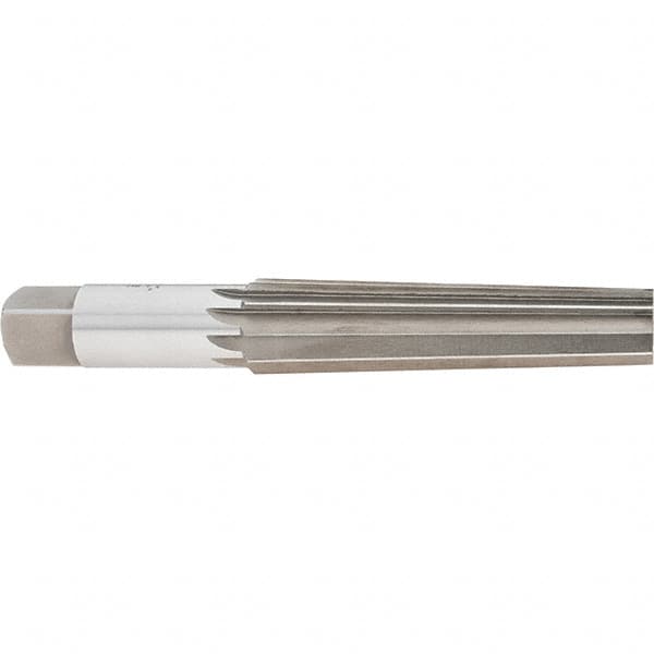 Interstate - 1.0167" Small End, 1.2893" Large End, 1-1/4" Straight Shank, 5-1/4" Flute, 4MT Morse Taper Reamer - Eagle Tool & Supply