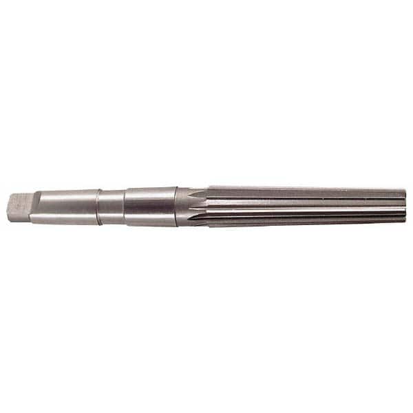 Interstate - 1.4717" Small End, 1.8005" Large End, 1-1/2" Tapered Shank, 6-1/4" Flute, 5MT Morse Taper Reamer - Eagle Tool & Supply