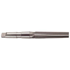 Interstate - 1.4717" Small End, 1.8005" Large End, 1-1/2" Tapered Shank, 6-1/4" Flute, 5MT Morse Taper Reamer - Eagle Tool & Supply
