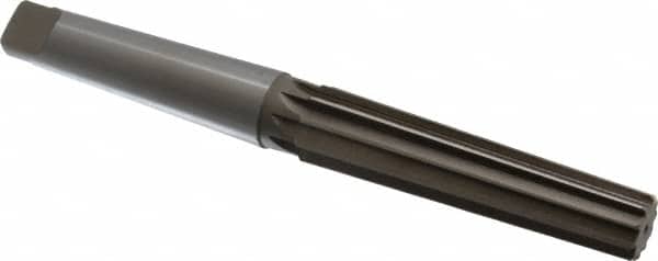 Interstate - 1.0167" Small End, 1.2893" Large End, 1-1/8" Tapered Shank, 5-1/4" Flute, 4MT Morse Taper Reamer - Eagle Tool & Supply