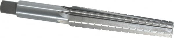 Interstate - 0.5696" Small End, 0.7444" Large End, 5/8" Straight Shank, 3-1/2" Flute, 2MT Morse Taper Reamer - Eagle Tool & Supply