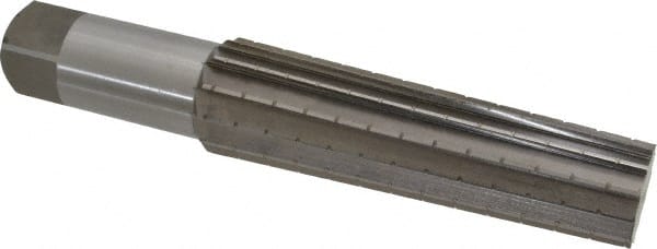 Interstate - 1.4717" Small End, 1.8005" Large End, 1-1/2" Straight Shank, 6-1/4" Flute, 5MT Morse Taper Reamer - Eagle Tool & Supply