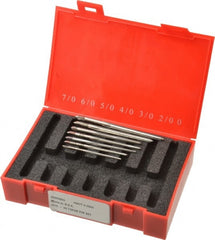 Made in USA - #0 to #7 Pin, Straight Shank, Taper Pin Reamer Set - Eagle Tool & Supply
