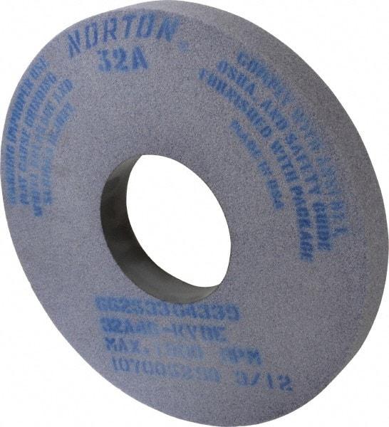 Norton - 14" Diam x 5" Hole x 1-1/2" Thick, K Hardness, 46 Grit Surface Grinding Wheel - Aluminum Oxide, Type 1, Coarse Grade, 1,800 Max RPM, Vitrified Bond, No Recess - Eagle Tool & Supply