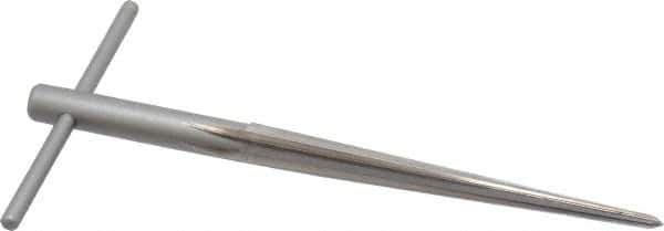Alvord Polk - 3/8" Diam, 1/8" Small End Diam, 11/32" Diam T-Handle Shank, 3-5/8" Flute, Repairman's Reamer - Straight Flute, 5-9/16" OAL, Right Hand Cut, High Speed Steel - Eagle Tool & Supply