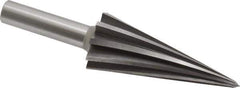 Alvord Polk - 1-1/4" Diam, 3/16" Small End Diam, 1/2" Diam Round Shank, 2-7/8" Flute, Repairman's Reamer - 1/8 to 1" Pipe Capacity, Spiral Flute, 5-3/64" OAL, Left Hand Spiral, Right Hand Cut, High Speed Steel - Eagle Tool & Supply