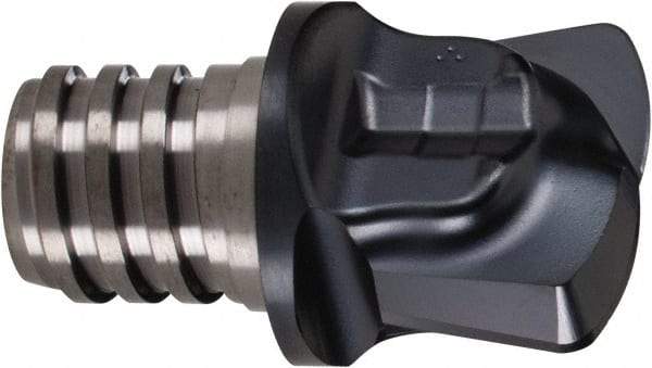 Iscar - MM FF Grade IC908 Carbide End Milling Tip Insert - TiAlN Finish, 2 Flutes, 20mm Cutting Diam, 1.5mm Depth of Cut, 17.4mm Extension, 0.134" Cnr Rad - Eagle Tool & Supply