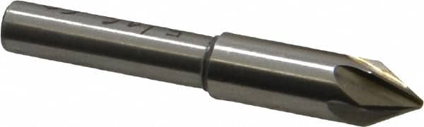 Interstate - 5/16" Head Diam, 1/4" Shank Diam, 6 Flute 60° High Speed Steel Countersink - Eagle Tool & Supply