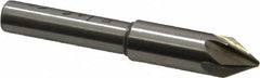 Interstate - 5/16" Head Diam, 1/4" Shank Diam, 6 Flute 60° High Speed Steel Countersink - Eagle Tool & Supply