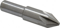 Interstate - 5/8" Head Diam, 1/2" Shank Diam, 6 Flute 60° High Speed Steel Countersink - Eagle Tool & Supply