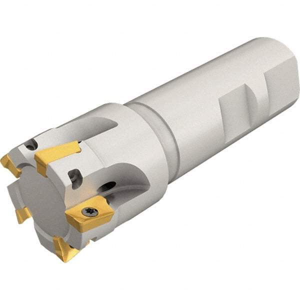 Iscar - 1" Cut Diam, 0.394" Max Depth of Cut, 5.4" OAL, Indexable Square Shoulder End Mill - R8 Taper Shank, 90° Lead Angle, Series Heli2000 - Eagle Tool & Supply