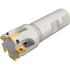 Iscar - 1" Cut Diam, 0.394" Max Depth of Cut, 5.4" OAL, Indexable Square Shoulder End Mill - R8 Taper Shank, 90° Lead Angle, Series Heli2000 - Eagle Tool & Supply