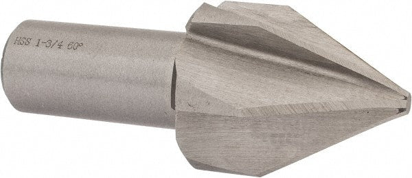 Interstate - 1-3/4" Head Diam, 1" Shank Diam, 6 Flute 60° High Speed Steel Countersink - Eagle Tool & Supply