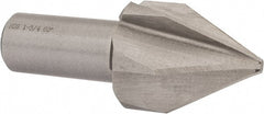 Interstate - 1-3/4" Head Diam, 1" Shank Diam, 6 Flute 60° High Speed Steel Countersink - Eagle Tool & Supply