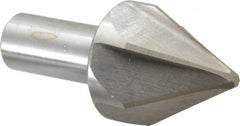 Interstate - 2" Head Diam, 1" Shank Diam, 6 Flute 60° High Speed Steel Countersink - Eagle Tool & Supply