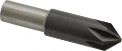 Interstate - 5/8" Head Diam, 1/2" Shank Diam, 6 Flute 82° High Speed Steel Countersink - Eagle Tool & Supply