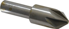 Interstate - 3/4" Head Diam, 1/2" Shank Diam, 6 Flute 82° High Speed Steel Countersink - Eagle Tool & Supply
