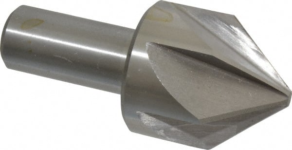 Interstate - 2" Head Diam, 1" Shank Diam, 6 Flute 82° High Speed Steel Countersink - Eagle Tool & Supply