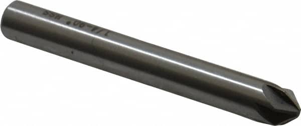 Interstate - 1/4" Head Diam, 1/4" Shank Diam, 6 Flute 90° High Speed Steel Countersink - Eagle Tool & Supply