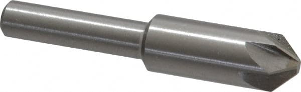 Interstate - 3/8" Head Diam, 1/4" Shank Diam, 6 Flute 90° High Speed Steel Countersink - Eagle Tool & Supply