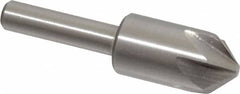 Interstate - 1/2" Head Diam, 1/4" Shank Diam, 6 Flute 90° High Speed Steel Countersink - Eagle Tool & Supply