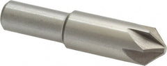 Interstate - 5/8" Head Diam, 1/2" Shank Diam, 6 Flute 90° High Speed Steel Countersink - Eagle Tool & Supply