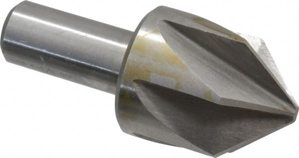 Interstate - 1-1/2" Head Diam, 3/4" Shank Diam, 6 Flute 90° High Speed Steel Countersink - Eagle Tool & Supply