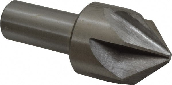 Interstate - 1-3/4" Head Diam, 1" Shank Diam, 6 Flute 90° High Speed Steel Countersink - Eagle Tool & Supply