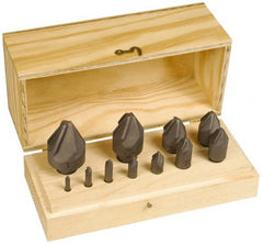 Hertel - 10 Piece, 1/4 to 1-1/2" Head Diam, 82° Included Angle, Countersink Set - Eagle Tool & Supply