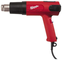 Milwaukee Tool - 90 to 1,100°F Heat Setting, 7 to 16 CFM Air Flow, Heat Gun - 120 Volts, 12.5 Amps, 1,500 Watts, 11.5' Cord Length - Eagle Tool & Supply