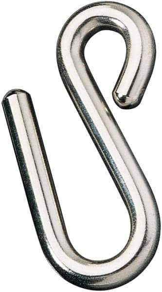 Ronstan - 15/32" Opening, 316 Stainless Steel Electropolished S-Hook - 1,320 Lb Capacity, 7/16" ID, 5/16" Wire, 3" OAL - Eagle Tool & Supply