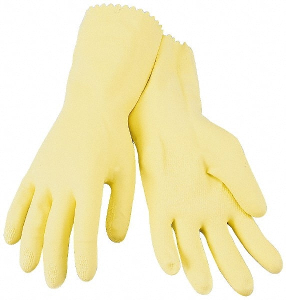 Safety Zone - Size L (9), 12" Long, 18 mil, Supported, Latex Chemical Resistant Gloves - Eagle Tool & Supply