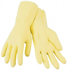 Safety Zone - 12 Pairs Size M (8), 12" Long, 18 mil, Supported, Latex Chemical Resistant Gloves - Eagle Tool & Supply