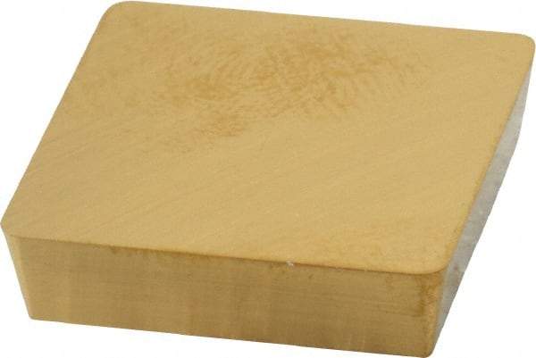 Kennametal - SPG633 Grade KC730 Carbide Turning Insert - TiN Finish, 90° Square, 3/4" Inscr Circle, 3/16" Thick, 3/64" Corner Radius - Eagle Tool & Supply
