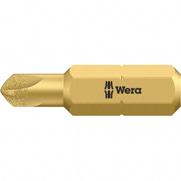 Wera - 1/4" Drive, #4 Torq-Set Screwdriver Bit - 1" OAL - Eagle Tool & Supply