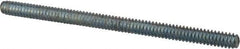 Value Collection - #10-24 3" OAL Fully Threaded Stud - Carbon Steel, Zinc-Plated Finish - Eagle Tool & Supply