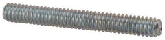 Value Collection - 1/4-20 2" OAL Fully Threaded Stud - Carbon Steel, Zinc-Plated Finish - Eagle Tool & Supply
