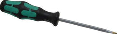 Wera - Slip Stop Slotted Screwdriver - Hexagon Shank, Ergonomic Handle - Eagle Tool & Supply