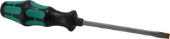 Wera - Slip Stop Slotted Screwdriver - Hexagon Shank, Ergonomic Handle - Eagle Tool & Supply