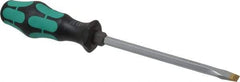 Wera - Slip Stop Slotted Screwdriver - Hexagon Shank, Ergonomic Handle - Eagle Tool & Supply