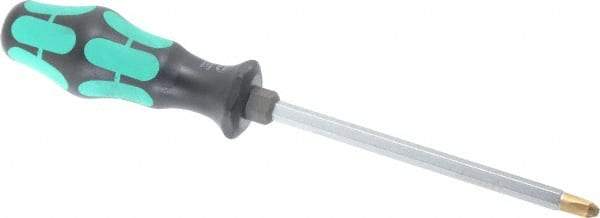 Wera - #3, 10-1/4" OAL, Standard Phillips Screwdriver - 6" Blade Length, Hexagon Shank, Ergonomic Handle - Eagle Tool & Supply