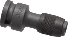 Wera - 3/8" Drive, 1/4" Insert, Hex Drive Bit Adapter - Quick Release, 1-11/16" OAL - Eagle Tool & Supply