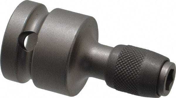 Wera - 1/2" Drive, 1/4" Insert, Hex Drive Bit Adapter - Quick Release, 1-15/16" OAL - Eagle Tool & Supply