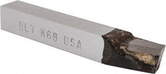 Made in USA - 7/16 x 7/16" Shank, Lead Angle Turning Single Point Tool Bit - BL-7, Grade K68 - Exact Industrial Supply