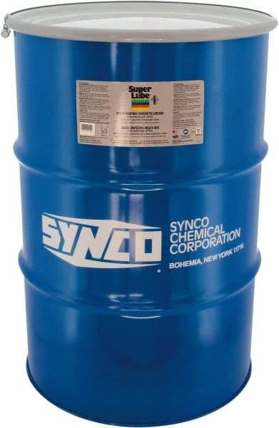 Synco Chemical - 400 Lb Drum Synthetic General Purpose Grease - Translucent White, Food Grade, 450°F Max Temp, NLGIG 2, - Eagle Tool & Supply