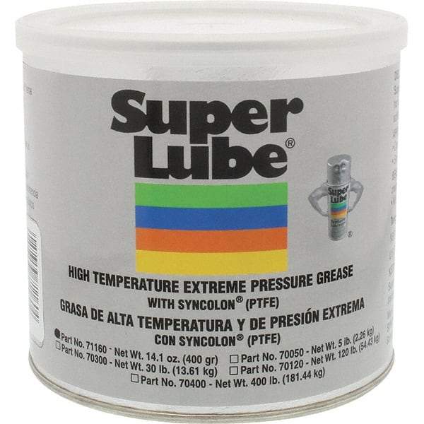 Synco Chemical - 400 g Canister Synthetic Extreme Pressure Grease - Translucent White, Extreme Pressure, Food Grade & High Temperature, 475°F Max Temp, NLGIG 2, - Eagle Tool & Supply