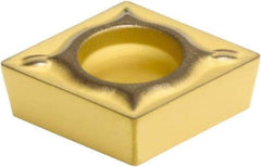 Sumitomo - CCMT21.51 ESU Grade AC830P Carbide Turning Insert - Al2O3 Finish, 80° Diamond, 1/4" Inscr Circle, 3/32" Thick, 1/64" Corner Radius - Eagle Tool & Supply